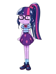 Size: 1668x2224 | Tagged: safe, alternate version, artist:batipin, derpibooru import, sci-twi, twilight sparkle, equestria girls, angry, image, png, simple background, solo, sumashi gao, transparent background