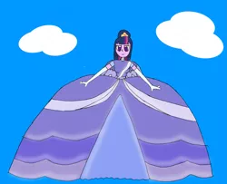 Size: 2057x1669 | Tagged: safe, artist:recommender440, derpibooru import, twilight sparkle, equestria girls, the last problem, clothes, coronation dress, dress, equestria girls-ified, gown, image, parachute dress, paraskirt, png, request, second coronation dress, solo