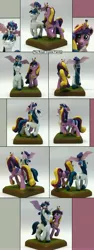 Size: 2549x6744 | Tagged: safe, artist:ubrosis, derpibooru import, princess cadance, princess flurry heart, shining armor, alicorn, pony, unicorn, craft, family, female, filly, image, jpeg, male, mare, photo, sculpture, shiningcadance, shipping, stallion, straight