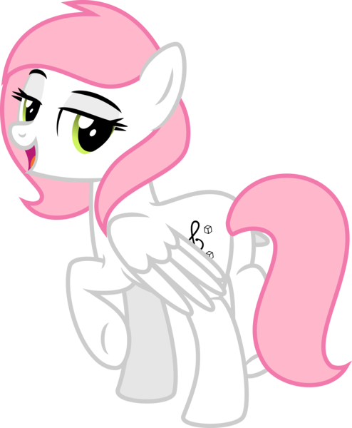 Size: 4000x4858 | Tagged: safe, artist:melisareb, derpibooru import, oc, oc:sugar morning, unofficial characters only, pegasus, pony, absurd resolution, bedroom eyes, butt, female, image, looking at you, mare, plot, png, raised hoof, simple background, solo, transparent background, vector, wings