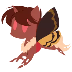 Size: 2084x2084 | Tagged: safe, artist:captshowtime, derpibooru import, part of a set, oc, oc:red flux, unofficial characters only, changeling, insect, moth, mothling, original species, pony, butterfly wings, chibi, commission, cute, fluffy, icon, image, png, red changeling, simple background, solo, species swap, transparent background, wings, ych result