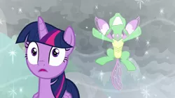 Size: 1280x720 | Tagged: safe, derpibooru import, screencap, twilight sparkle, alicorn, changedling, changeling, the ending of the end, bugs doing bug things, image, png, twilight sparkle (alicorn)