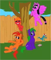 Size: 683x799 | Tagged: safe, artist:bandielove, derpibooru import, ponified, dragon, earth pony, pegasus, pony, unicorn, candace flynn, crossover, ferb fletcher, image, isabella garcia shapiro, perry the platypus, phineas and ferb, phineas flynn, png