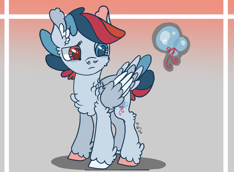 Size: 2276x1668 | Tagged: safe, artist:caramelbolt24, derpibooru import, oc, unofficial characters only, pegasus, pony, abstract background, chest fluff, ear fluff, frown, heterochromia, hoof polish, image, jpeg, magical lesbian spawn, male, offspring, parent:pinkie pie, parent:rainbow dash, parents:pinkiedash, pegasus oc, reference sheet, signature, solo, stallion, story included, wings