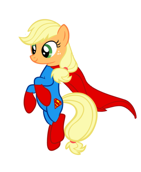 Size: 900x1099 | Tagged: safe, artist:traverse--town, derpibooru import, applejack, earth pony, pony, app-el, boots, cape, clothes, cosplay, costume, dc comics, female, flying, freckles, gloves, image, mare, png, shoes, simple background, solo, superhero, superman, supermare, transparent background, vector