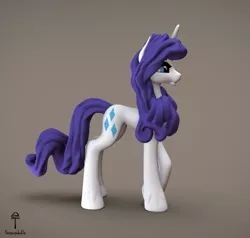 Size: 1515x1440 | Tagged: safe, artist:teonanakatle, derpibooru import, rarity, pony, 3d, figurine, image, png, solo