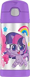 Size: 184x472 | Tagged: safe, derpibooru import, pinkie pie, twilight sparkle, twilight sparkle (alicorn), alicorn, earth pony, pony, my little pony: pony life, female, flower, image, jpeg, looking at you, mare, merchandise, open mouth, rainbow, solo focus, water bottle