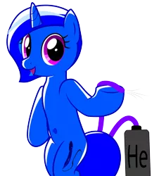Size: 3789x4194 | Tagged: safe, artist:blue-vector, derpibooru import, oc, oc:blue vector, inflatable pony, unicorn, air nozzle, fetish, helium tank, hose, image, inflatable, png, solo