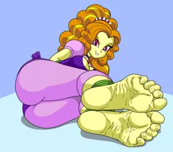 Size: 3507x3069 | Tagged: suggestive, artist:art-2u, derpibooru import, adagio dazzle, equestria girls, adagio dat-azzle, ass, breasts, busty adagio dazzle, butt, feet, female, femsub, fetish, foot fetish, image, jpeg, looking at you, subdagio, submissive, tied up