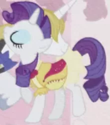 Size: 602x681 | Tagged: safe, derpibooru import, screencap, prince blueblood, rarity, pony, unicorn, the ticket master, clothes, dress, eyes closed, female, frilly dress, image, male, mare, png, rariblood, shipping, solo focus, straight