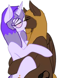 Size: 942x1256 | Tagged: safe, artist:mellow91, derpibooru import, oc, oc:glass sight, oc:mellow rhythm, pegasus, pony, unicorn, beard, blushing, duo, embrace, facial hair, female, glasses, image, kissing, love, making out, male, mare, oc x oc, png, shipping, simple background, stallion, transparent background