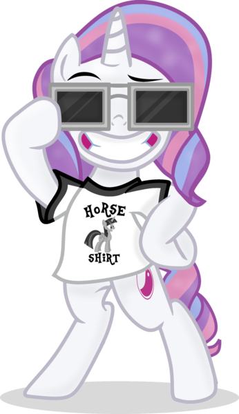 Size: 1942x3365 | Tagged: safe, artist:grapefruitface1, derpibooru import, potion nova, twilight sparkle, twilight sparkle (alicorn), alicorn, pony, unicorn, my little pony: pony life, base used, bipedal, blue oyster cult, clothes, female, g4.5 to g4, hand on hip, image, looking at you, png, shirt, simple background, solo, sunglasses, t-shirt, transparent background, vector