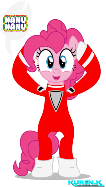 Size: 1900x3339 | Tagged: safe, artist:kuren247, derpibooru import, pinkie pie, earth pony, pony, bipedal, boots, clothes, crossover, egg, female, image, looking at you, mork, mork and mindy, png, robin williams, shoes, simple background, solo, spacesuit, speech bubble, text, transparent background, tribute