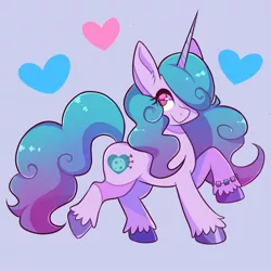 Size: 2000x2000 | Tagged: safe, artist:art_kett1412, derpibooru import, izzy moonbow, pony, unicorn, blue background, bracelet, cute, ear fluff, female, g5, heart, high res, image, izzybetes, jewelry, jpeg, mare, raised hoof, simple background, smiling, solo, unshorn fetlocks