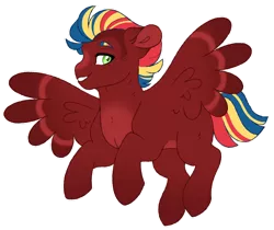 Size: 1280x1074 | Tagged: safe, artist:hauntedphantom, derpibooru import, oc, unofficial characters only, pegasus, pony, image, magical gay spawn, offspring, parent:big macintosh, parent:soarin', parents:soarmac, png, simple background, spread wings, transparent background, wings
