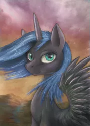 Size: 5000x7000 | Tagged: safe, artist:darkdoomer, derpibooru import, oc, oc:snowdrift, unofficial characters only, alicorn, pony, bust, image, jpeg, portrait, solo, spread wings, wings