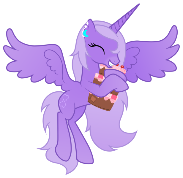 Size: 2482x2417 | Tagged: safe, artist:jennieoo, derpibooru import, oc, oc:lavender heart, alicorn, commission, happy, hug, image, piercing, plushie, png, show accurate, simple background, solo, sweet, transparent background, vector