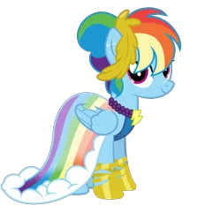 Size: 1024x1104 | Tagged: safe, artist:prismborealisdash, derpibooru import, rainbow dash, pegasus, pony, base used, broken wing, clothes, dress, female, image, looking at you, mare, png, rainbow dash always dresses in style, simple background, solo, transparent background, wings