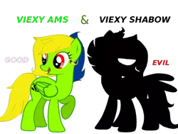 Size: 824x624 | Tagged: safe, artist:amgiwolf, derpibooru import, oc, oc:viexy ams, unofficial characters only, pegasus, pony, duality, eyelashes, female, image, looking back, mare, pegasus oc, png, raised hoof, silhouette, simple background, transparent background, wings