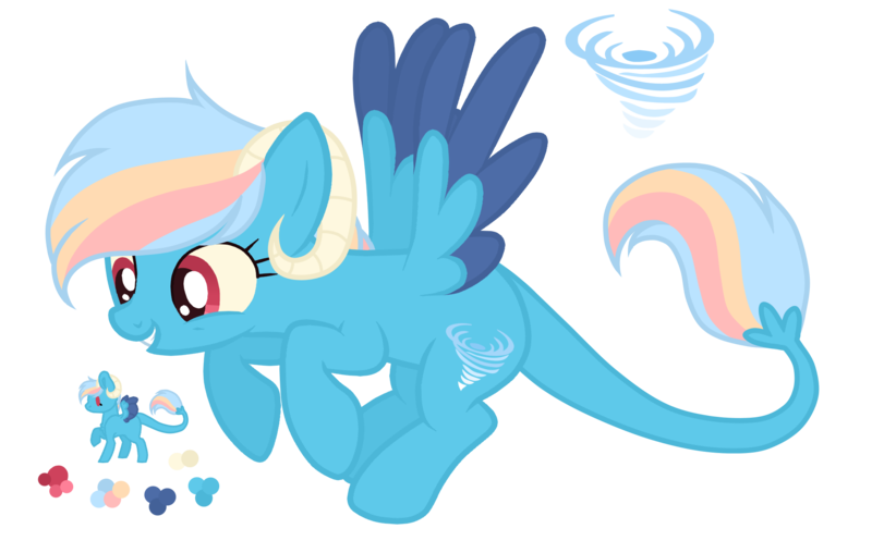 Size: 2000x1271 | Tagged: safe, artist:magicuniclaws, derpibooru import, hybrid, female, image, interspecies offspring, offspring, parent:discord, parent:rainbow dash, parents:discodash, png, simple background, solo, transparent background