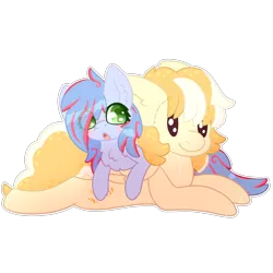 Size: 2000x2000 | Tagged: safe, artist:michini, derpibooru import, oc, oc:orange cream, unofficial characters only, pegasus, pony, cuddling, cute, image, plushie, png, simple background, transparent background