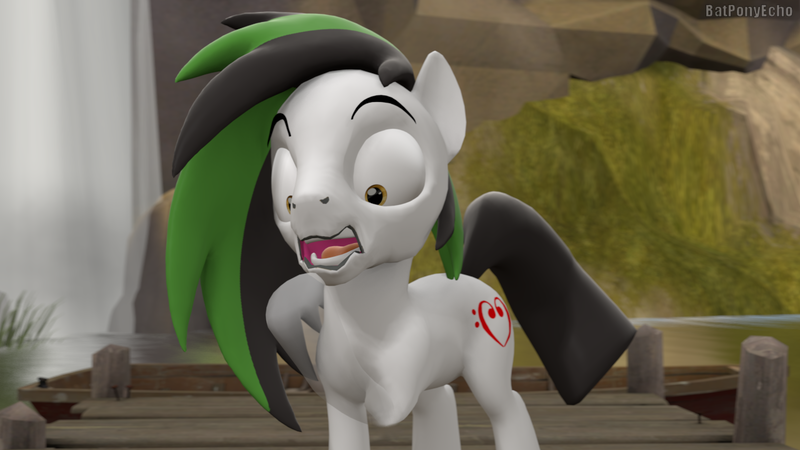 Size: 1280x720 | Tagged: safe, artist:batponyecho, derpibooru import, oc, oc:trance sequence, unofficial characters only, earth pony, pony, 3d, cutie mark, faded, faic, image, png, shocked, shocked expression, solo, source filmmaker, tail