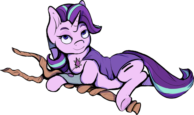 Size: 1240x738 | Tagged: safe, artist:overlord pony, derpibooru import, starlight glimmer, pony, unicorn, cape, clothes, equal cutie mark, image, pinup, png, simple background, solo, staff, staff of sameness, transparent background