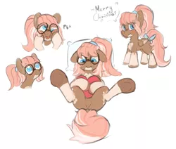 Size: 5055x4283 | Tagged: suggestive, artist:maxisb8, derpibooru import, oc, oc:first crush, unofficial characters only, pegasus, pony, :p, blushing, cute, dialogue, female, freckles, glasses, heart, heart eyes, image, looking at you, mare, png, ponytail, shy, simple background, sketch, sketch dump, solo, tongue out, white background, wingding eyes