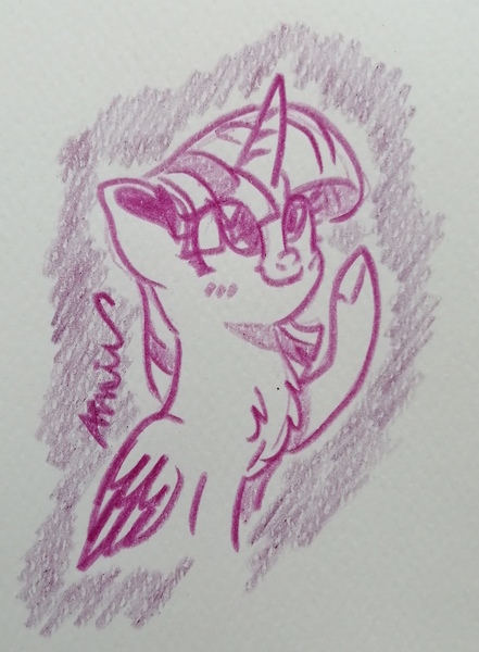 Size: 2540x3459 | Tagged: safe, artist:c.a.m.e.l.l.i.a, derpibooru import, twilight sparkle, alicorn, the ending of the end, adorable face, cute, image, jpeg, looking up, raised hoof, simple background, solo, traditional art, twiabetes, twilight sparkle (alicorn), white background