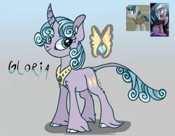 Size: 2149x1668 | Tagged: safe, artist:caramelbolt24, derpibooru import, oc, unofficial characters only, pony, unicorn, abstract background, crack ship offspring, ear fluff, eyelashes, female, horn, image, jpeg, male, mare, offspring, parent:radiant hope, parent:stygian, peytral, screencap reference, signature, solo, stallion, unicorn oc