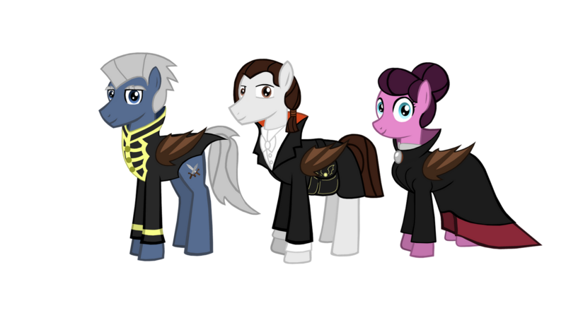 Size: 1600x919 | Tagged: safe, artist:mr100dragon100, derpibooru import, bat pony, pony, vampire, vampony, bat wings, clothes, female, guard, image, looking at you, male, mare, png, simple background, smiling, stallion, transparent background, wings