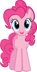 Size: 1767x3394 | Tagged: safe, artist:kittyhawk-contrail, derpibooru import, pinkie pie, earth pony, pony, female, image, looking at you, mare, png, simple background, solo, transparent background, vector