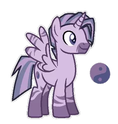 Size: 425x448 | Tagged: artist needed, safe, artist:twinklecometyt, derpibooru import, oc, unofficial characters only, alicorn, hybrid, pony, zony, base used, image, interspecies offspring, magical lesbian spawn, male, offspring, parent:twilight sparkle, parent:zecora, parents:twicora, png, simple background, solo, transparent background
