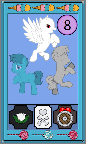 Size: 433x724 | Tagged: safe, derpibooru import, earth pony, ghost, pony, undead, pony creator, card, card game, colt, fantasy, foal, image, male, png, young