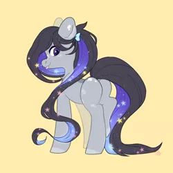 Size: 2370x2370 | Tagged: safe, artist:sugarstar, derpibooru import, oc, oc:alta, unofficial characters only, earth pony, pony, high res, image, png, rcf community, simple background, solo, stars