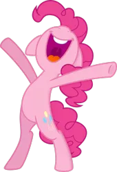 Size: 2022x2966 | Tagged: safe, artist:spier17, derpibooru import, pinkie pie, earth pony, pony, a friend in deed, bipedal, image, nose in the air, open mouth, png, simple background, smile song, solo, transparent background, uvula, vector, volumetric mouth