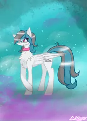 Size: 1580x2192 | Tagged: safe, artist:janeblood969, derpibooru import, oc, oc:silver dawn, pegasus, collar, fluffy, glasses, image, png