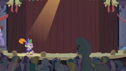 Size: 1280x720 | Tagged: safe, derpibooru import, edit, edited screencap, screencap, amethyst star, cloud kicker, lemon hearts, minuette, sea swirl, shoeshine, spike, sprinkle medley, twinkleshine, hearth's warming eve (episode), image, png