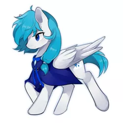 Size: 2000x2000 | Tagged: safe, artist:猞塔, derpibooru import, oc, oc:snowy welkin, unofficial characters only, pegasus, pony, image, male, png, simple background, solo, stallion, white background