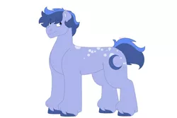 Size: 1280x854 | Tagged: safe, artist:itstechtock, derpibooru import, oc, oc:blue moon, earth pony, pony, image, jpeg, magical gay spawn, male, offspring, parent:flash sentry, parent:star tracker, simple background, solo, stallion, white background