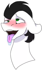 Size: 830x1414 | Tagged: artist needed, suggestive, derpibooru import, oc, oc:skysprinter, unofficial characters only, ahegao, blushing, drool, image, lewd face, open mouth, png, simple background, tongue out, transparent background