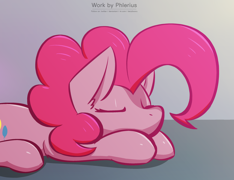 Size: 2600x2000 | Tagged: safe, artist:phlerius, derpibooru import, pinkie pie, earth pony, pony, cute, diapinkes, digital art, image, my little pony, png, sleeping, solo