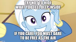 Size: 892x500 | Tagged: safe, derpibooru import, trixie, do it for the ponygram!, equestria girls, equestria girls series, spoiler:eqg series (season 2), earth wind & fire, image, jpeg, song reference, text
