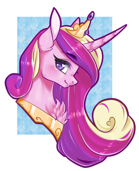 Size: 1500x1845 | Tagged: safe, artist:fuufuucuddles, derpibooru import, princess cadance, alicorn, pony, blushing, bust, chest fluff, cute, cutedance, ear fluff, female, heart eyes, image, mare, png, portrait, profile, simple background, smiling, solo, transparent background, wingding eyes