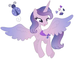 Size: 2060x1644 | Tagged: safe, artist:magicuniclaws, derpibooru import, oc, alicorn, changepony, hybrid, alicorn oc, female, horn, image, interspecies offspring, magical lesbian spawn, offspring, parent:princess luna, parent:queen chrysalis, parents:chrysaluna, png, simple background, solo, transparent background, wings