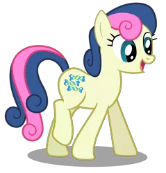 Size: 4200x4400 | Tagged: safe, artist:mundschenk85, derpibooru import, bon bon, sweetie drops, earth pony, pony, absurd resolution, amused, background pony, bon bon is amused, female, image, mare, png, simple background, solo, transparent background, vector, walking