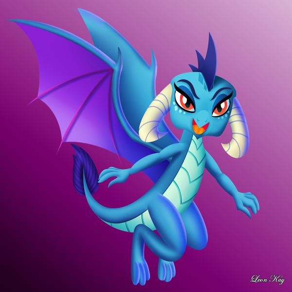 Size: 2500x2500 | Tagged: safe, artist:leonkay, derpibooru import, princess ember, dragon, cute, dragoness, emberbetes, female, flying, happy, image, looking at you, open mouth, png, solo