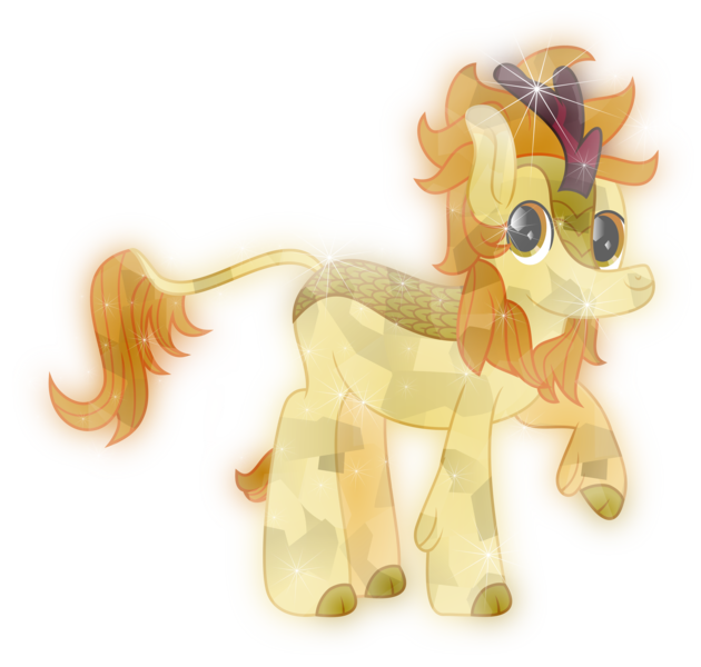 Size: 7004x6666 | Tagged: safe, artist:lincolnbrewsterfan, derpibooru import, kirin oc, oc, oc:leo nine, unofficial characters only, crystal pony, hybrid, kirin, absurd resolution, cloven hooves, crystal kirin, cute, derpibooru exclusive, grin, happy, image, leonine tail, looking at you, male, nineabetes, no base, png, raised hoof, simple background, smiling, smiling at you, solo, transparent background, unshorn fetlocks