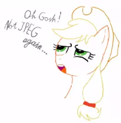 Size: 408x414 | Tagged: safe, artist:sunattic, derpibooru import, applejack, pony, image, jpeg