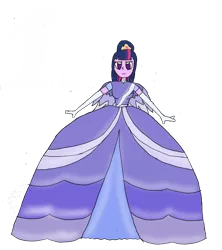Size: 1480x1669 | Tagged: safe, artist:recommender440, derpibooru import, twilight sparkle, equestria girls, the last problem, clothes, coronation dress, dress, gown, image, png, request, second coronation dress, simple background, solo, transparent background